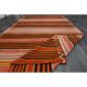 1970s vintage Turkish Oushak handmade wool cotton orange area rug 188x326