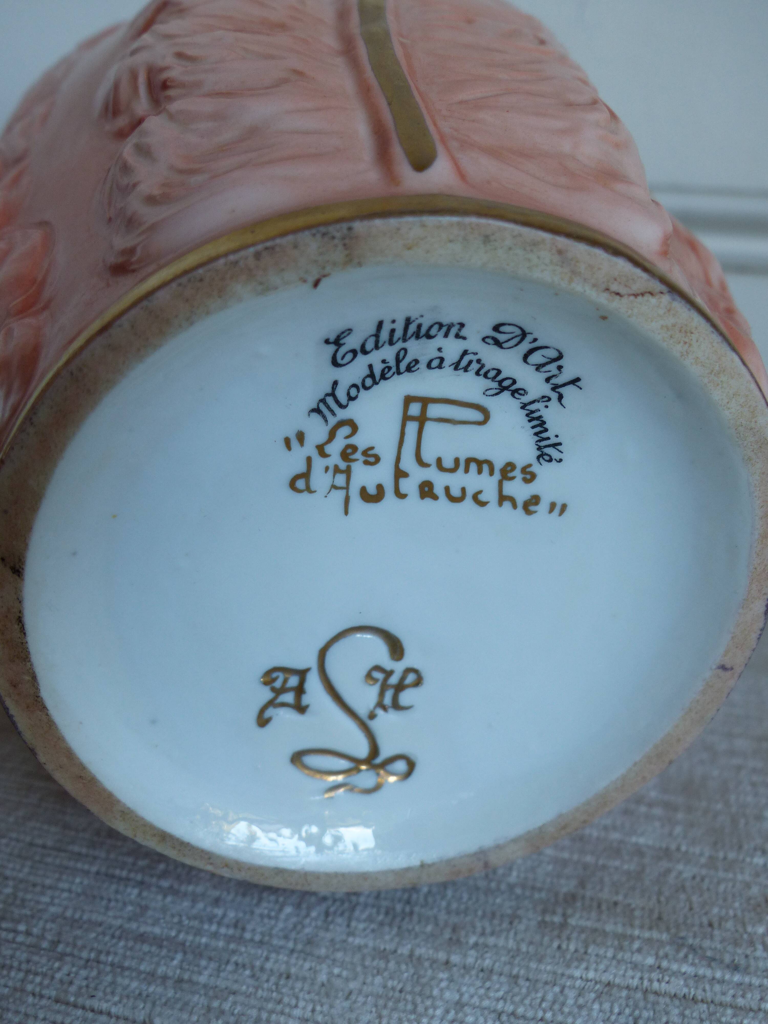 Bottle and six porcelain cups from Couleuvre