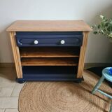 Open buffet in Sèvres blue and wood