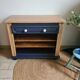 Buffet ouvert bleu de Sèvres et bois