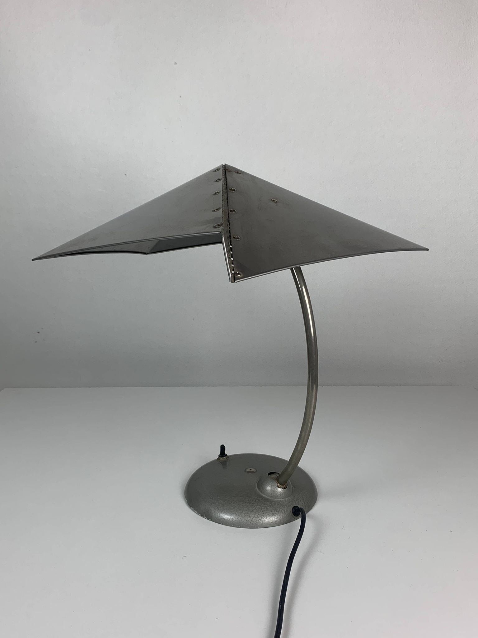 Modernist metal Bauhaus desk lamp, 1960s