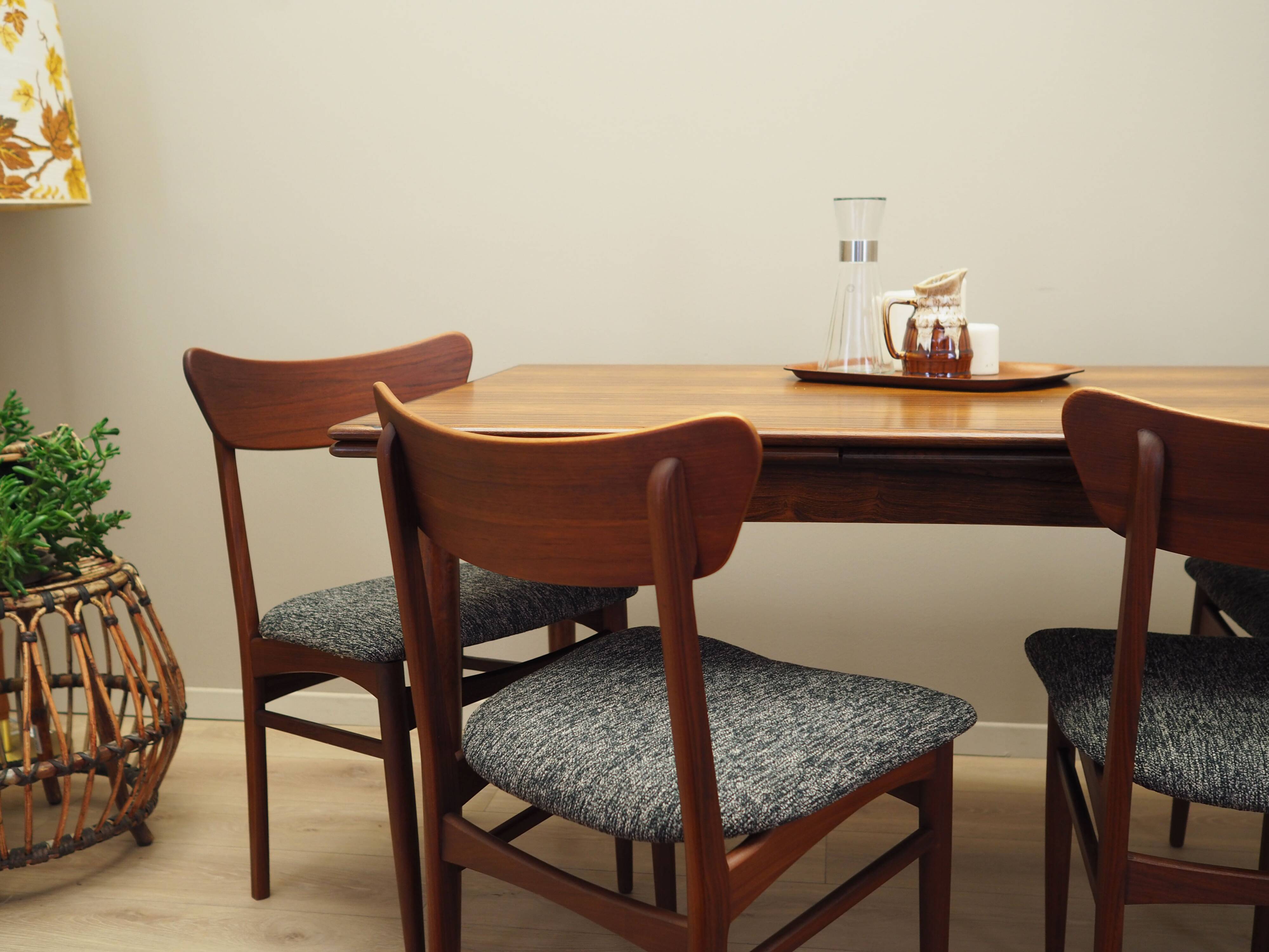 Set of four teak chairs, Danish design, 1970s, production: Denmark