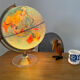 World map lamp Scan-globe Denmark vintage 1972 swivel & tiltable