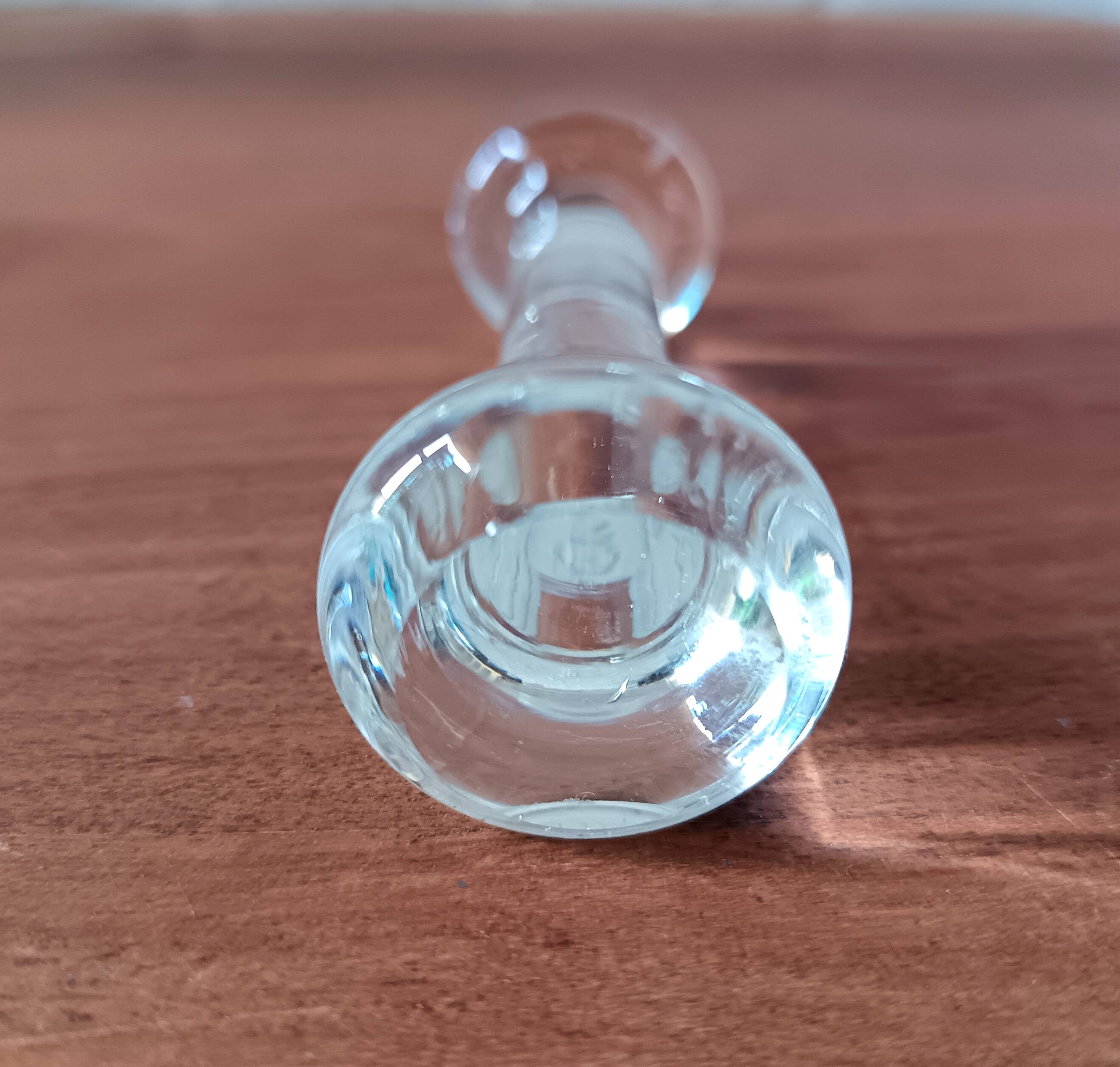 6 vintage pressed glass knife rests