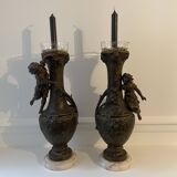 Lot de 2 vases de cheminée