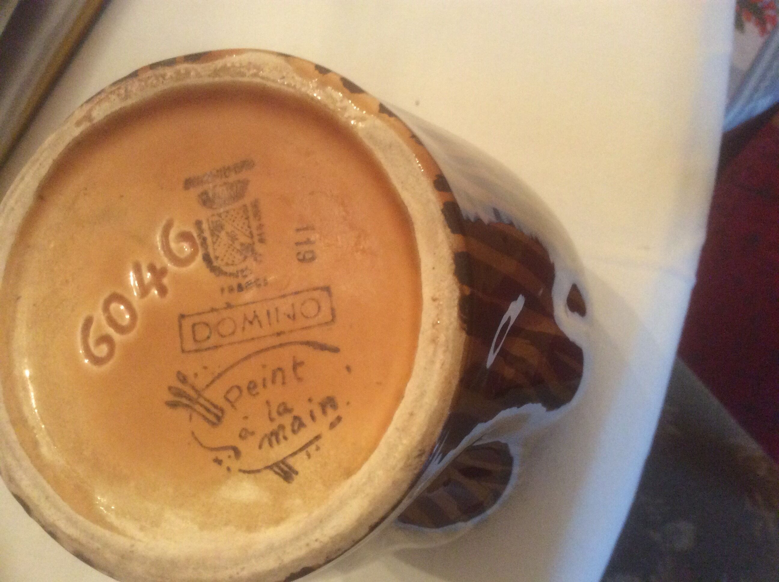 Sarreguemines earthenware vase