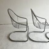 4 chairs in the style of Gastone Rinaldi