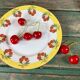 6 dessert plates vintage cherry Limoges porcelain