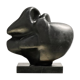 Sculpture abstraite en terre cuite noire, années 1960