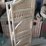 Rattan corner shelf