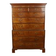 Antique mahogany commode, George III style, 19th century.