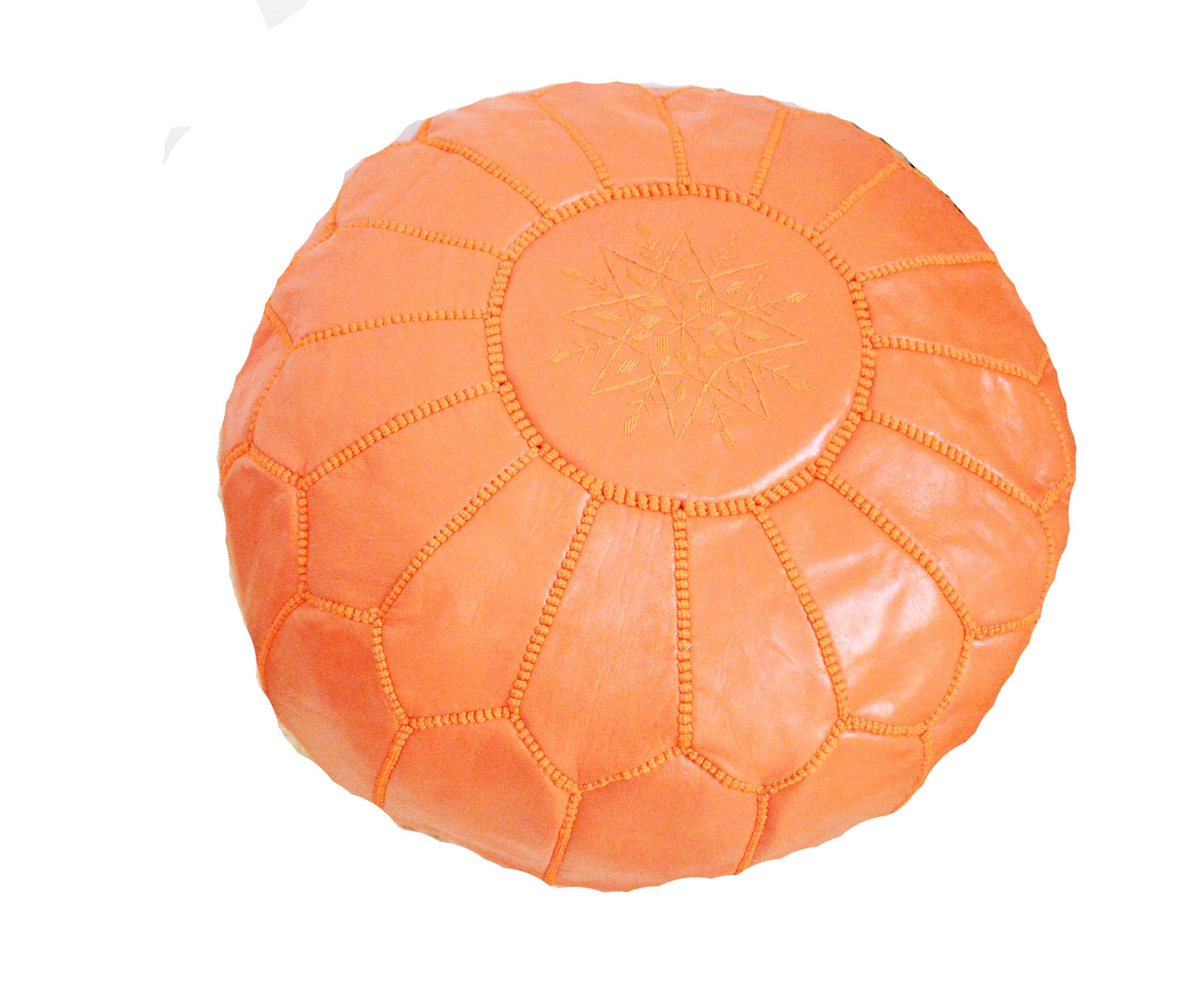Pouf marocain en cuir