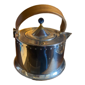 Théière vintage en acier inoxydable