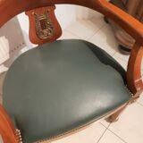 Empire office armchair with column feet