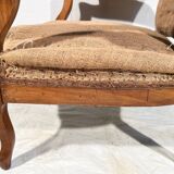 Louis Philippe 19th century Voltaire armchair ready to upholster