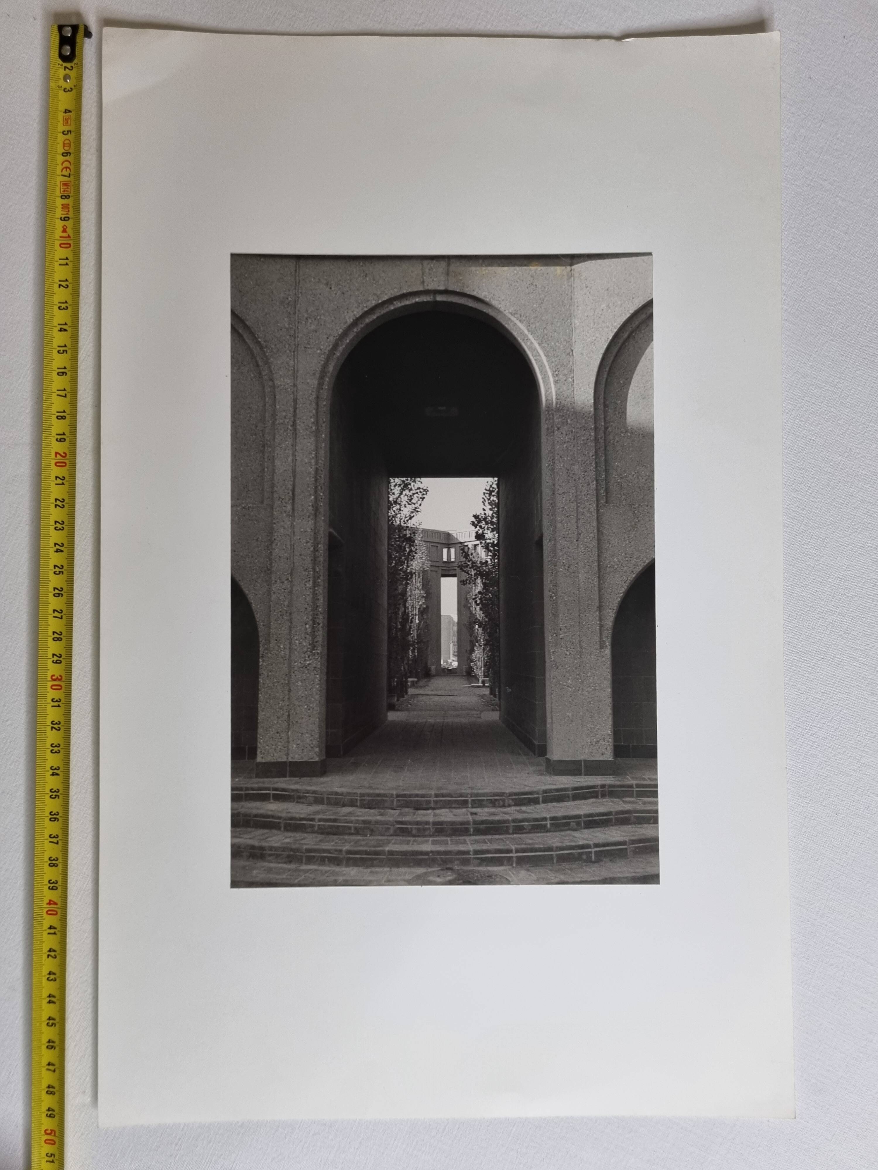 Art photography, town planning, architecture, arches vintage silver print, 1960s