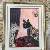 Peinture acrylique sous verre