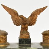 Marble and gilded bronze inkwell