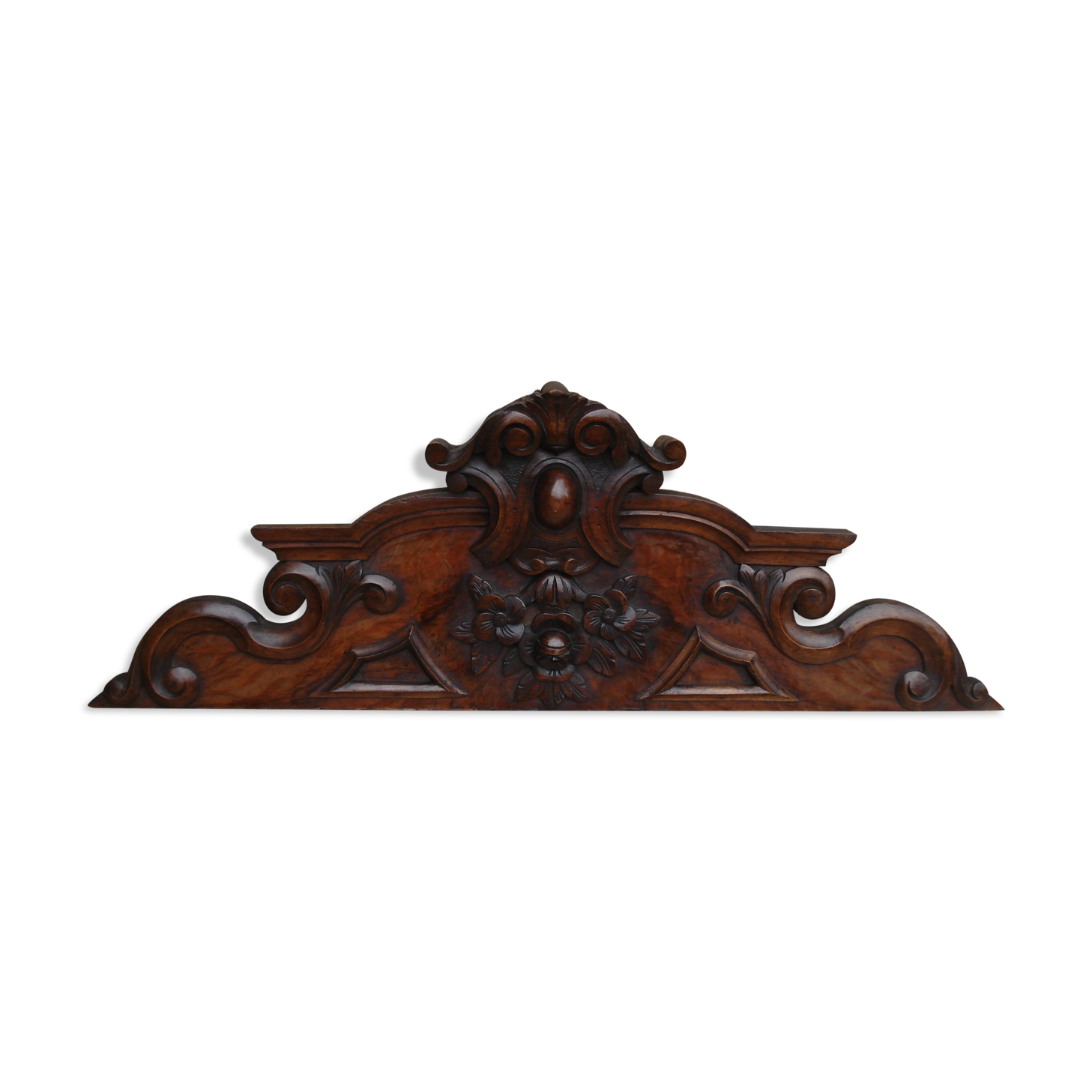 Old wooden door pediment