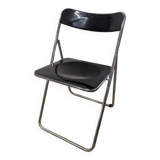 Black and chrome vintage folding chair