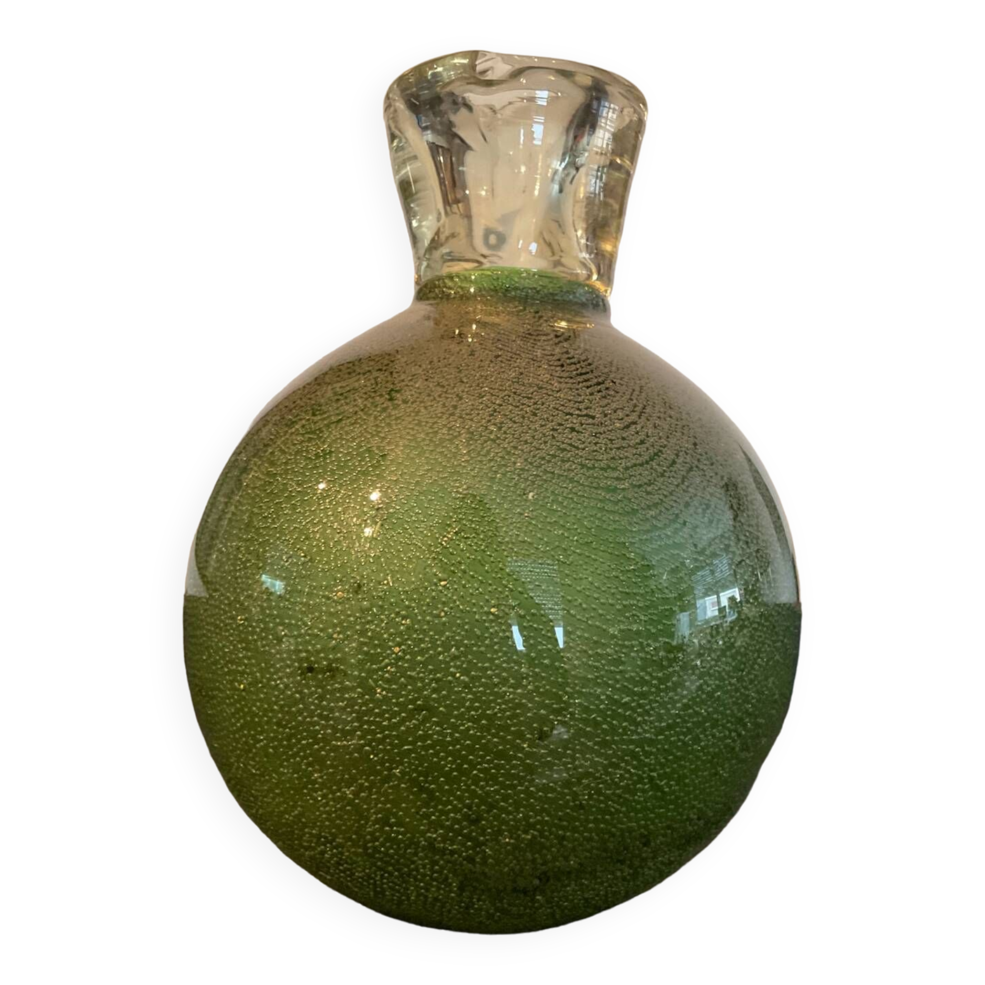 Vintage Murano vase in bubble-blown glass paste