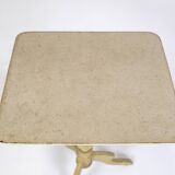 Original Painted Column Table Made In Grey & Yellowish Colors From 1840s
