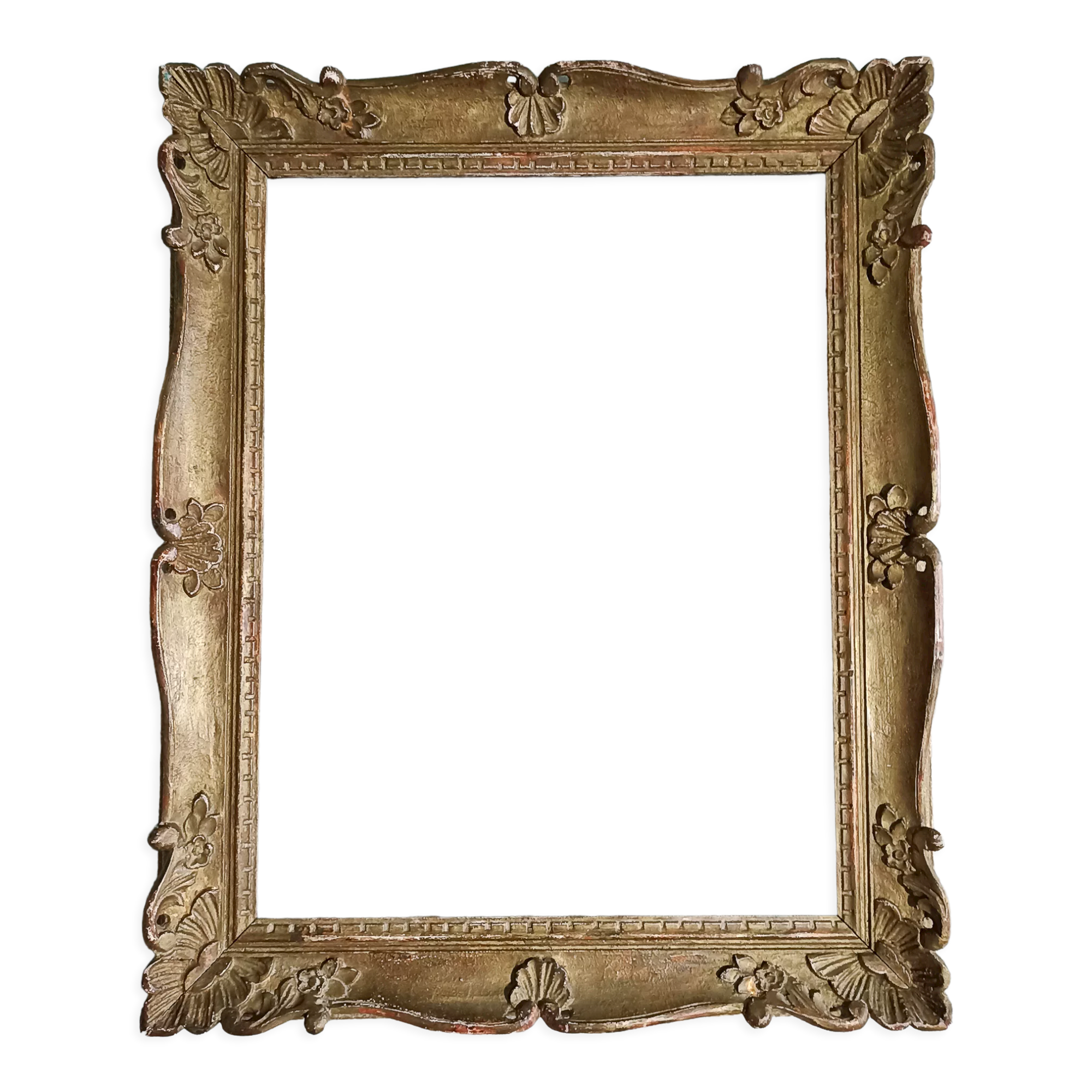 Cadre bois sculpté et doré