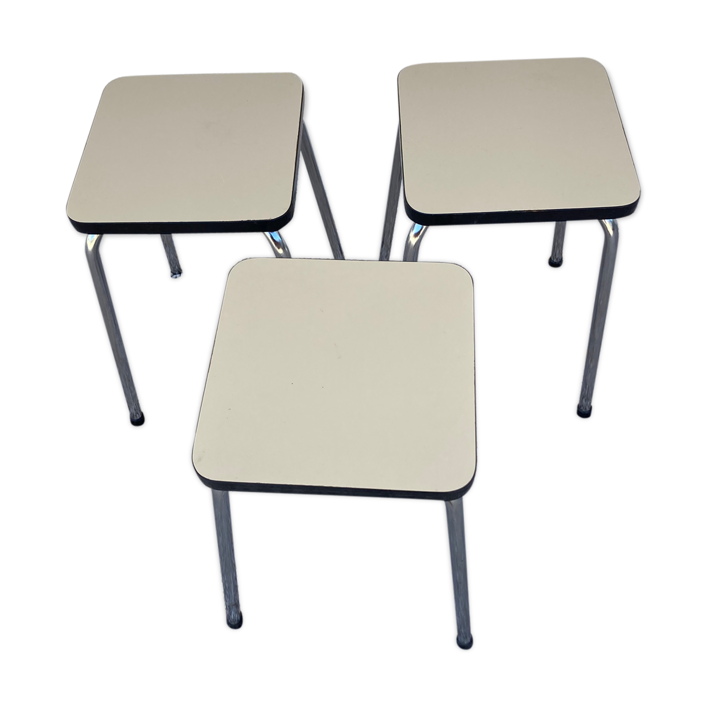 3 formica stools