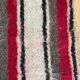 Set of two Romanian wool fluffy rugs with stripes made by hand