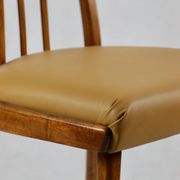 Camel Brown Natural Leather Dining Chair, 1970s