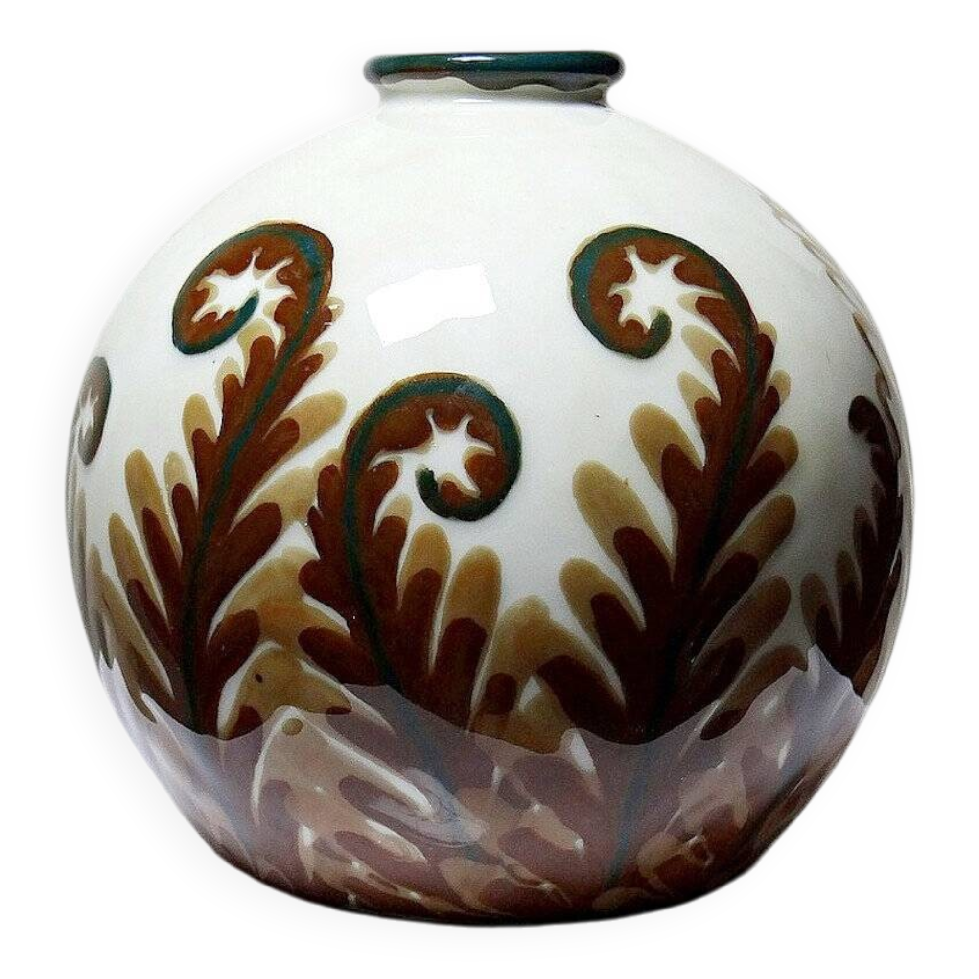 Small porcelain ball vase Tharaud Limoges circa 1920-1940