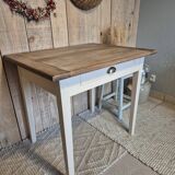 Farm table/desk solid wood wood and beige
