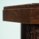 Art Deco Amsterdam School Sidetable in Oak and Ebony attributed t Napoleon