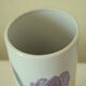 Tubular vase Limoges porcelain bucolic decoration hand painted signed