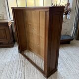 Old XL Napoleonic oak glass bookcase, 19th century