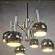 Italian design chrome vintage Space Age Gaetano Sciolari pendant lamp