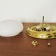 Brass and glass wall lamp or flush light