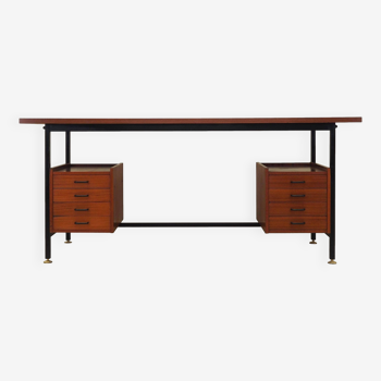 Mahogany desk, Italian design, 1970s, production: Italy