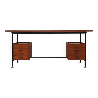 Mahogany desk, Italian design, 1970s, production: Italy