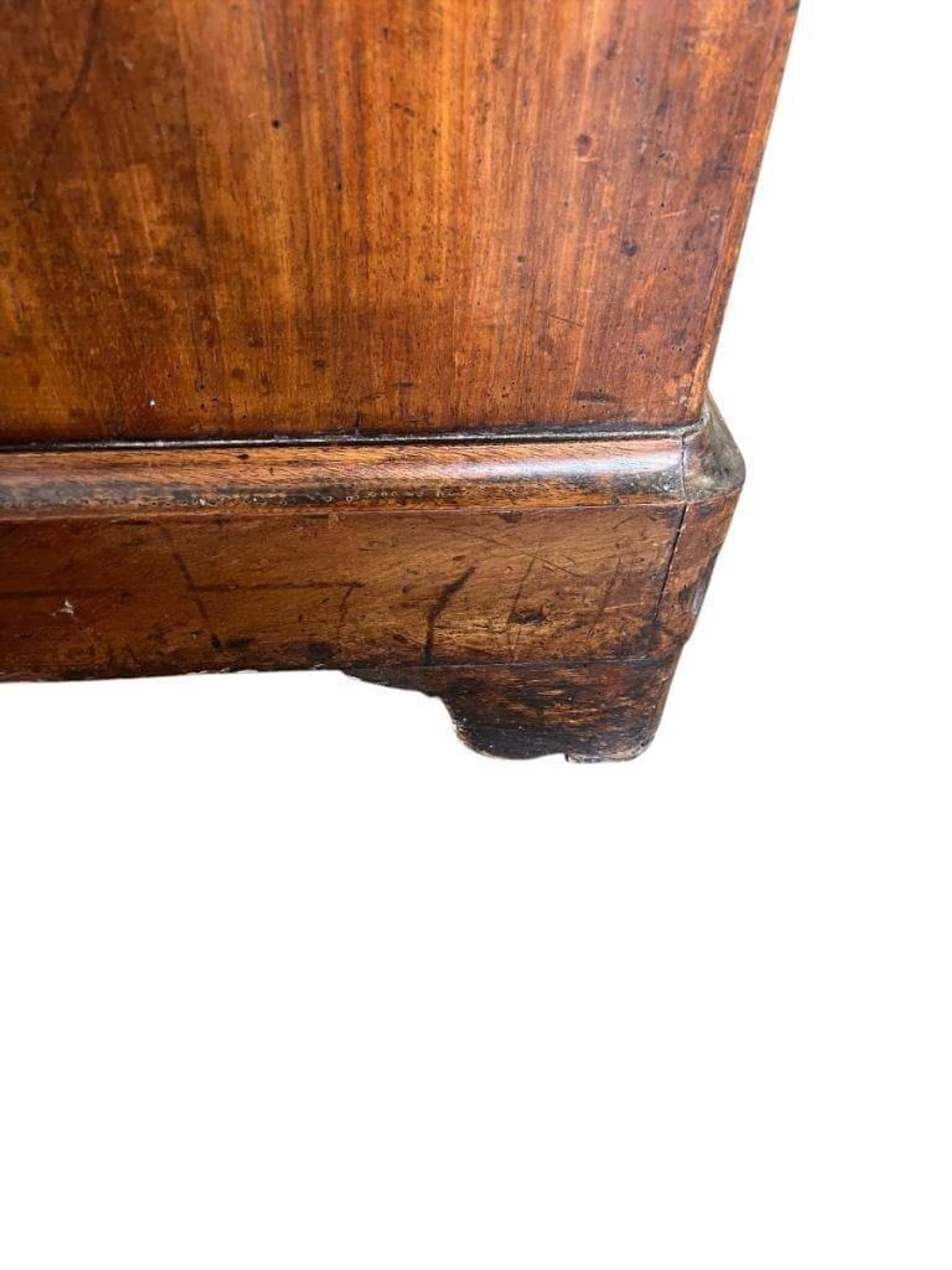 Vintage wooden chest of drawers with "gold" handles
