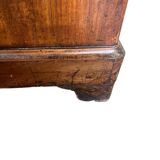 Vintage wooden chest of drawers with "gold" handles