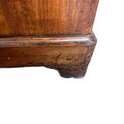 Vintage wooden chest of drawers with "gold" handles