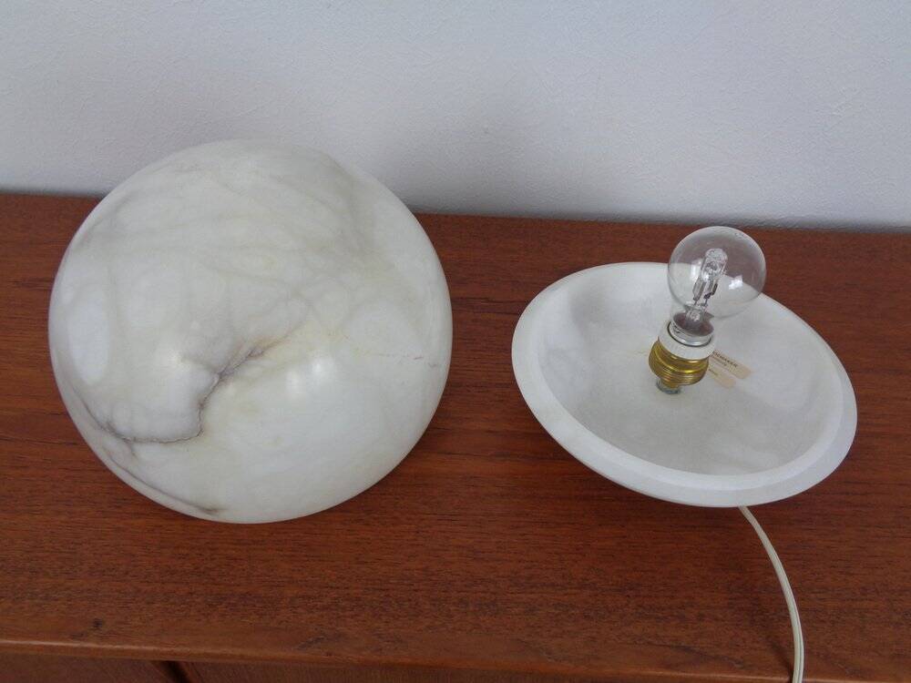 Marble Table Ball Lamp, 1960s