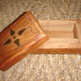 boite rectangle Inde, bois & cuivre