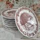 Set of 12 Swiss Landscape HE dinner plates with brown winter decor