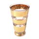 Glass vase with gold stripes