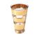 Glass vase with gold stripes