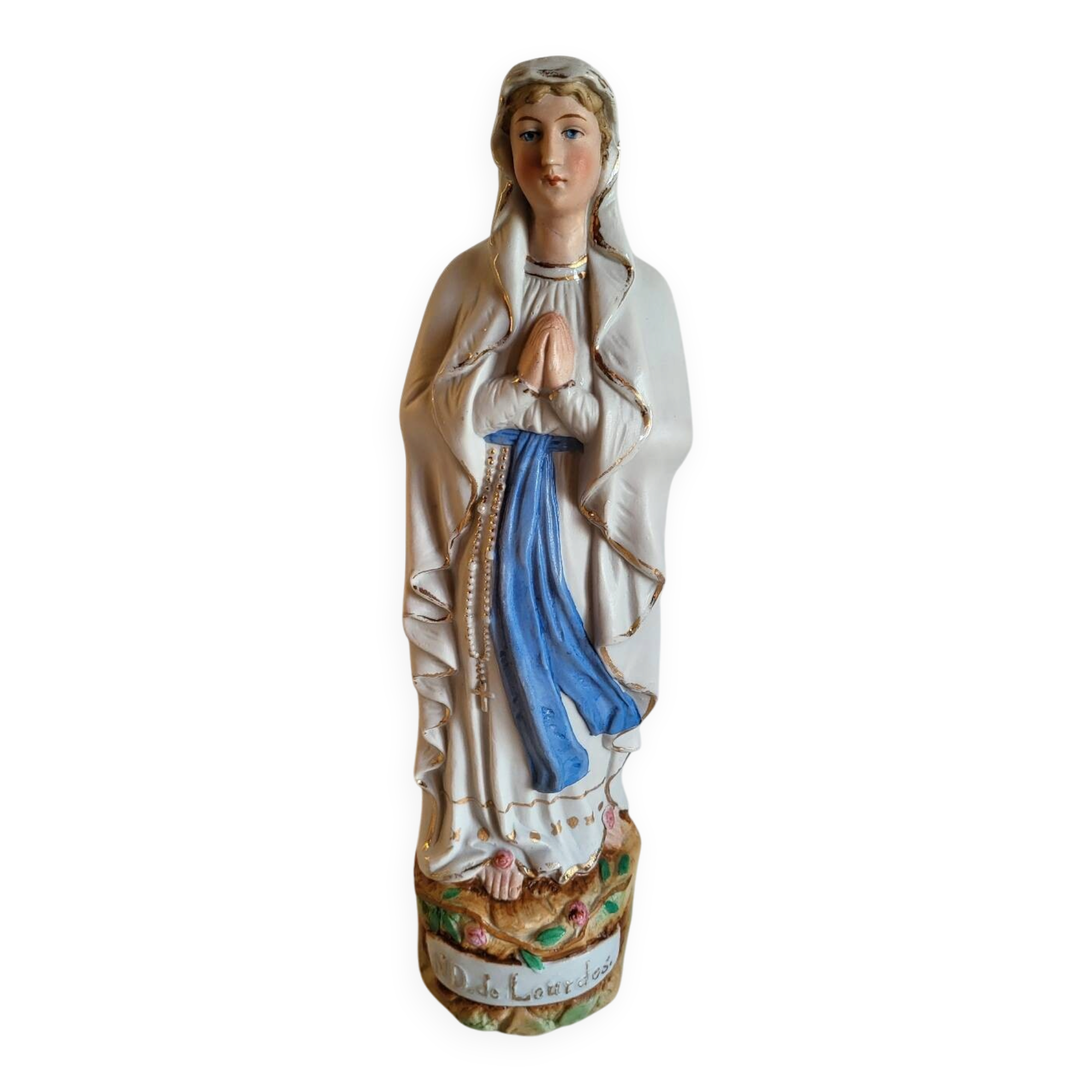 Religious Statuette of Our Lady of Lourdes, Saint Virgin Mary