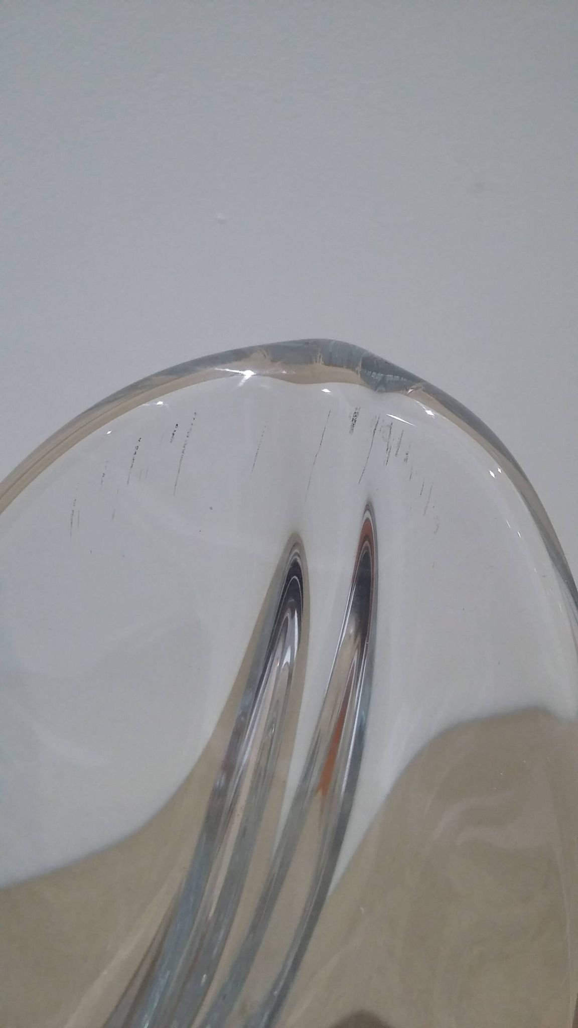 Very Pretty Large Art Crystal Vase Vannes France