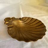 Plat coquillage en laiton vintage